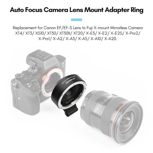 Andoer EF-FX II Lens Mount Adapter Ring Auto Focus Anti-Shake Aluminum Alloy with Tripod Mount 
