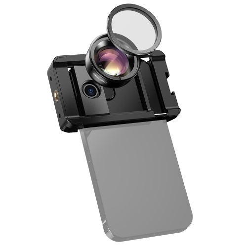 APEXEL Mobile Phone 100mm Macro Lens 10X + CPL Filter Kit with Universal Phone Clip Storage Box Replacement for iPhone 14/13/12/11 Huawei Smartphones