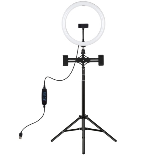 

PULUZ 11.8 inch Dimmable Led Photography Light with Tripod Light Stand & Phone Holder