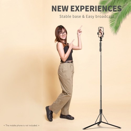 

Selfie Stick Extendable Selfie Stick Tripod with Balance Handle BT Remote Compatible with iOS & Android Smartphone Small Camera for Photography Video Recording(149cm Max Height)