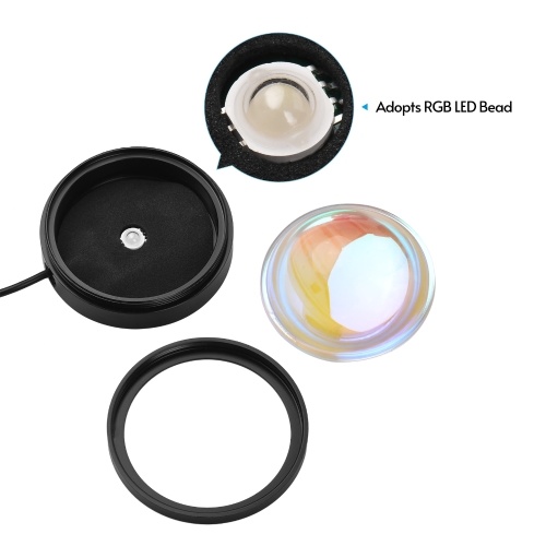 

Andoer 12W RGB Sunset Lamp Sunset Projection Lamp Romantic Atmosphere Light USB Powered with 180cm/71in Floor Light Stand for Photography Background Lighting Party Wedding Bedroom Living Room Bar Restaurant Background Wall Decoration