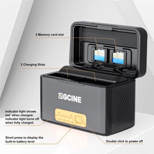 ZGCINE PS-G10 mini Portable Sports Camera Battery Fast Charging Case 