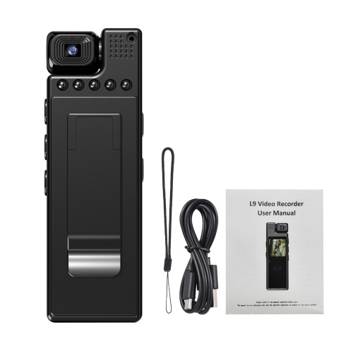 4K UHD Mini Body Camera with Audio and Video Recording 180°Lens Rotatable 6 Hour Battery Life WiFi Video Camera