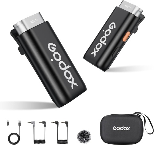 

Godox WEC Kit1 One-Trigger-One 2.4G Wireless Microphone System Clip-on Microphones