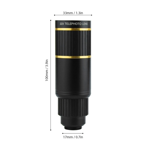 22X Phone Telephoto Lens Kit with Phone Holder Lens Clip Eyecap Cleaning Cloth Mini Tripod for Hiking Camping Wildlife Observation Moon Sports Game Concert Watching 