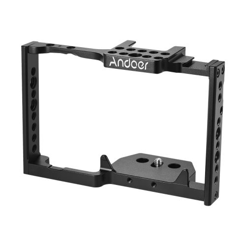 Andoer Aluminium Alloy Camera Cage Film vidéo Stabilisateur de film avec support de chaussure froid pour Panasonic GH5 Camera