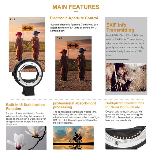 

Commlite CM-EF-E HS Electric High Speed Lens Mount Adapter Ring