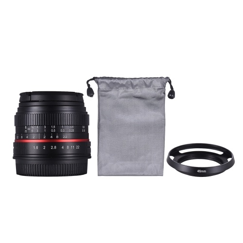 

35mm F1.6 Large Aperture Manual Focus Prime Lens for Micro Four Third MFT M4/3 for Panasonic GH5 GH4 GH3 GH2 G7 GF6 for Olympus epm1 epm2 E-PL6 E-PL7 E-M5 E-M10