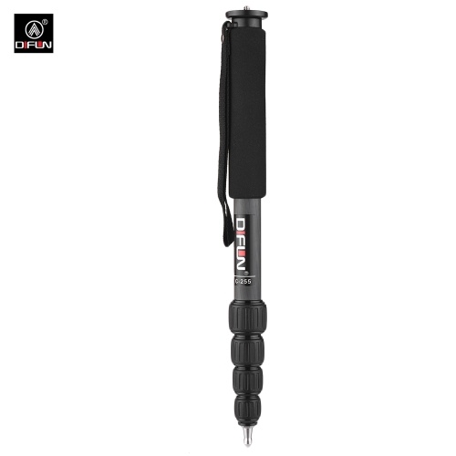 

DIFUN C-255 5-секционная телескопическая фотокамера Monopod Портативный держатель Unibod Carbon Fiber 1/4 3/8 дюймовые винтовые крепления Кронштейн для цифровых зеркальных фотокамер Макс. Грузоподъемность 8 кг / 17,6 фунтов