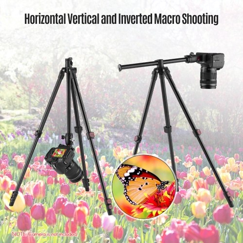 Andoer Q160H Portable Camera Tripod Horizontal Mount Professional Travel Tripod 