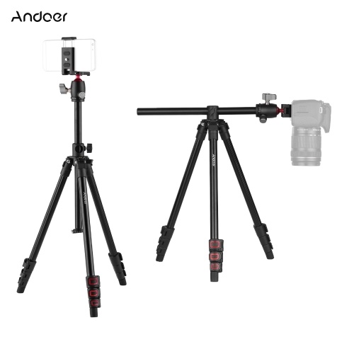 Andoer Q160H Portable Camera Tripod Horizontal Mount Professional Travel Tripod 