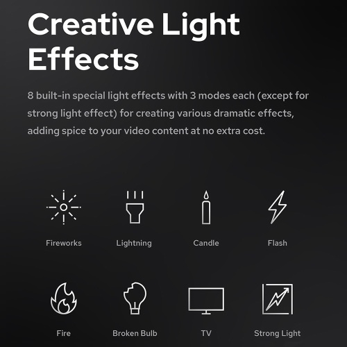 

Godox WL8P Waterproof LED Video Light Photography Fill Light IP68 Underwater 10M 160pcs LEDs 2700K-8500K Dimmable 22 Lighting Modes CRI96+ Built-in Battery APP Control for Underwater Photography Video