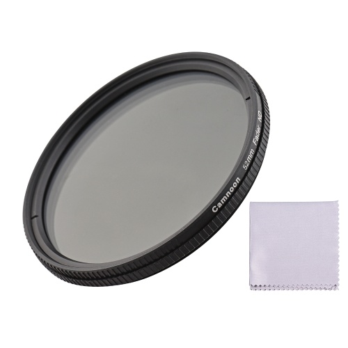 

Camnoon 49mm Multi-Coated Variable ND Filter ND2-ND400 Adjustable Neutral Density Filter with Cleaning Cloth for DSLR Camera Lens