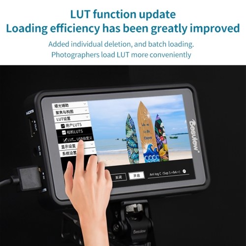 Bestview R5II 5.5 Inch Compact 4K Camera Field Monitor Touchscreen HDMI Input & Output 800Nits Hight Brightness HDR Monitoring 3D LUT with Sunshade for DSLR Camera 