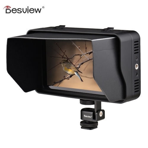 Bestview R5II 5.5 Inch Compact 4K Camera Field Monitor Touchscreen HDMI Input & Output 800Nits Hight Brightness HDR Monitoring 3D LUT with Sunshade for DSLR Camera 
