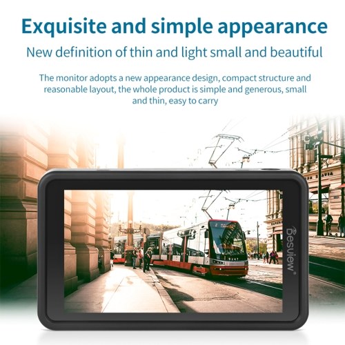 Bestview R5II 5.5 Inch Compact 4K Camera Field Monitor Touchscreen HDMI Input & Output 800Nits Hight Brightness HDR Monitoring 3D LUT with Sunshade for DSLR Camera 