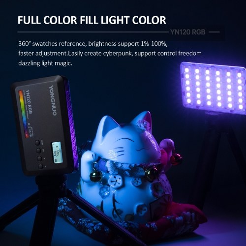 YONGNUO YN120 8W RGB Photography Lamp Bi-color LED Light Pocket Vlog Light