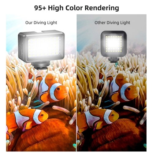 Mini LED Video Light Waterproof Fill Light LED Diving Light 2700K-9000K Bi-color Temperature 