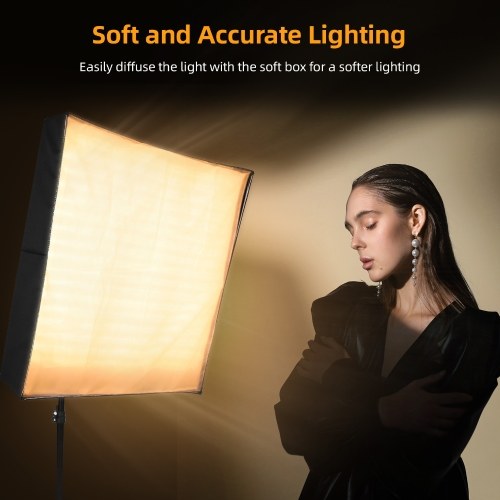 60*60cm Foldable LED Video Light Mat 100W Flexible LED Panel Light Photography Lighting Kit 