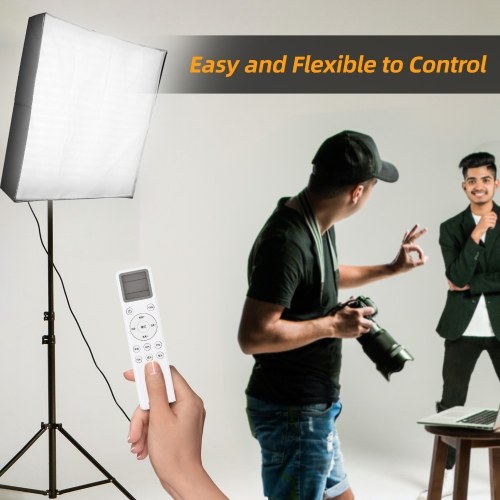 60*60cm Foldable LED Video Light Mat 100W Flexible LED Panel Light Photography Lighting Kit 