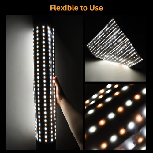 60*60cm Foldable LED Video Light Mat 100W Flexible LED Panel Light Photography Lighting Kit 