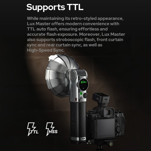 Godox Lux Master Retro Camera Flash GN25 Color Touch Panel 