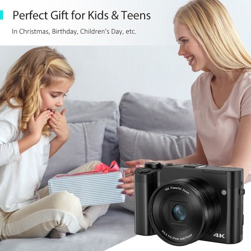 4K Digital Camera Digital Video Camera 64MP Dual Lens 2.8 Inch IPS Screen 