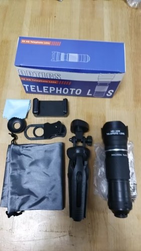 40X Zoom Lens with Tripod Phone Telephoto Lens Phone Telescope Phone Camera Lens for Hiking Camping Wildlife Observation Moon Sports Game Concert Watching