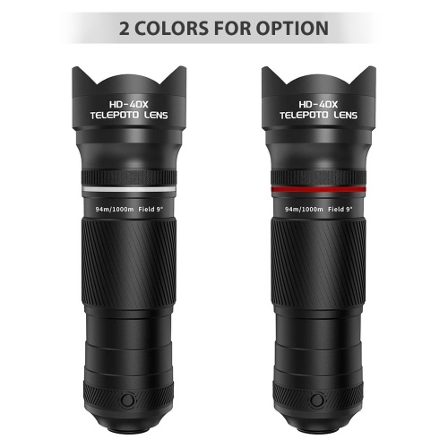 40X Zoom Lens with Tripod Phone Telephoto Lens Phone Telescope Phone Camera Lens for Hiking Camping Wildlife Observation Moon Sports Game Concert Watching