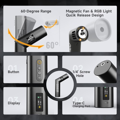 COLBOR Portable Fog Machine 40W Handheld Smoke Machine with Remote Control 