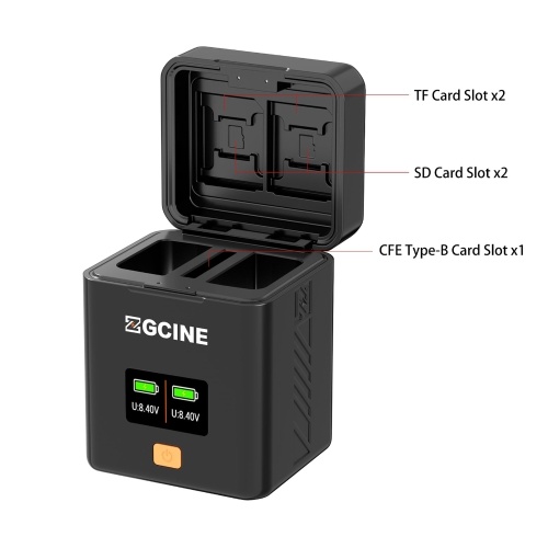 ZGCINE Camera Battery Charging Case for NP-W126 NP-W126S Batteries 