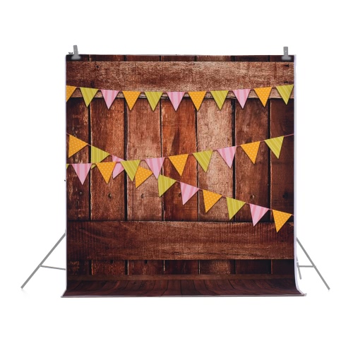 

1.5 * 2m/4.9 * 6.5ft Photography Background Backdrop Computer Printed Flag Wooden Floor Pattern for Children Kid Baby Newborn Pet Photo Studio Portrait Shooting