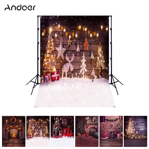 

Andoer 1.5 * 2 метра / 5 * 7 футов Рождественская праздничная тема Фон Фотосъемка