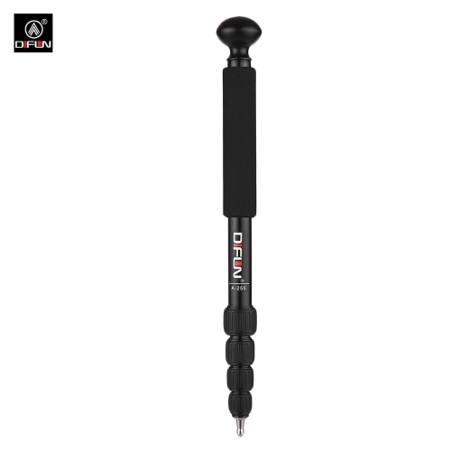 

DIFUN A-255 Aluminum Alloy 5-Section Telescopic Photography Monopod Portable Unipod Holder 1/4 3/8 Inch Screw Mounts Bracket for DSLR Cameras Max. Load Capacity 8kg/17.6lb