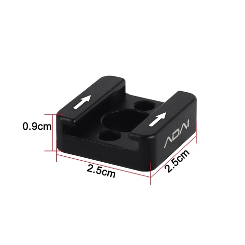 

ADAI Universal Cold Shoe Mount Adapter Base Bracket with Mounting Screws for LED Light Microphone On-camera Flash