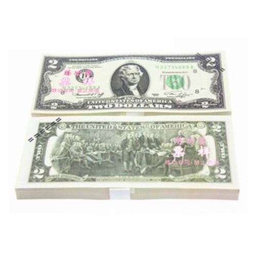 Denomination 2USD Pack USD Paper Bar Atmosphere Props Money for Movie TV Video Novelty Photography Tools （20Pcs）