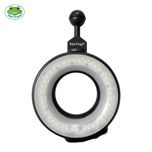 Sapos do mar SL-108 Portátil À Prova D 'Água LEVOU Anel De Vídeo Da Câmera Luz Do Flash de Luz Da Lâmpada de Preenchimento de Luz Ajustável Brilho Temperatura de Cor 7500 K máx. Profundidade de Mergulho 40 Metros para Carcaça Impermeável de Câmeras com Interface Rosqueada 67mm para Fotografia Subaquática de Mergulho