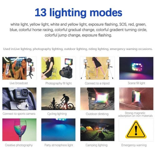 

Mini RGB Pocket Fill Light LIve Camera SLR Selfie Vlog Colorful Light Photography Light Photoflood Fill Light