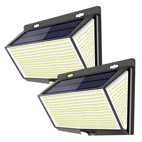 468 LED Lampada da parete ad energia solare Sensore di movimento PIR Luci Lampada da giardino impermeabile per esterni