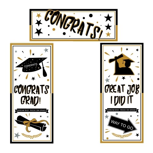 Vinil Graduation Decorations Banners Scrolls Class