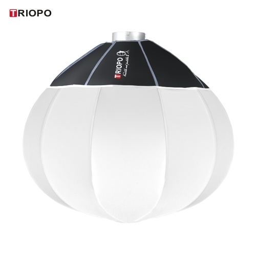 TRIOPO KQ65 65cm/26inch Lantern Softbox Spherical Collapsible Soft Box Quick-Install Bowens Mount Studio Photography Video Lighting Accessory 