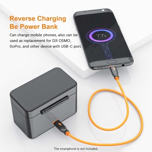 ZGCINE PS-BX1 Camera Battery Fast Charging Case 5200mAh Wireless Dual Battery Charger with Type-C Port Replacement for Sony NP-BX1 Battery 