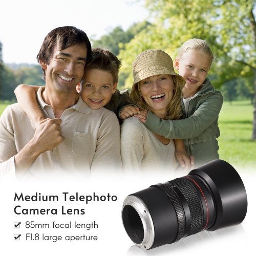 Andoer 85mm F1.8 Medium Telephoto Camera Lens Large Aperture Full Frame Portrait Lens 