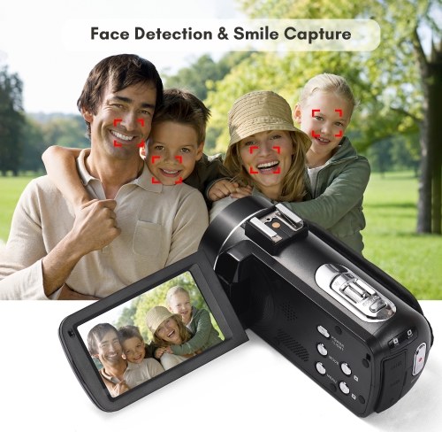Andoer 2.7K Digital Video Camera Camcorder DV Recorder 48MP 16X Digital Zoom 3.0 Inch IPS Touch Panel 
