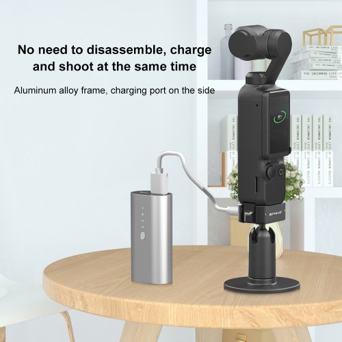 PULUZ PU897B Camera Charging Adapter Base Camera Stand Base Mount Adapter Compatible with DJI OSMO Pocket 3 