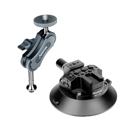 

Manbily 4.5 Inch Camera Suction Cup Mount with 360° Rotatable Ballhead Arm Bracket