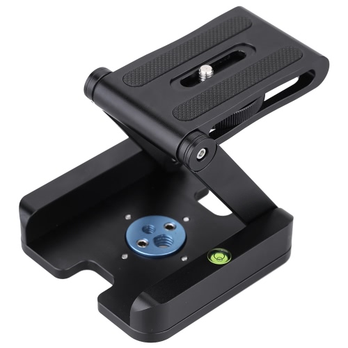 Andoer Z-shaped Aluminum Alloy Foldable Camera Camcorder Desktop Holder Quick Release Plate Tilt Head for Nikon/Canon/Pentax/Olympus DSLR Slide Rail Tripod Stand Movie Film Making Kit Accessories