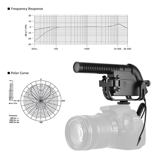 

BOYA BY-VM190 Professional Super-cardioid Camera Mounted Condenser Microphone 1/4" Screw Mount Integrated Shock Mount for DSLR Camera Camcorder DV Personal Audio Recorders