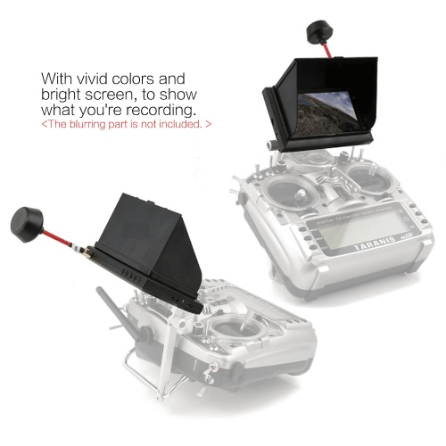 

4.3" HD TFT LCD Screen FPV Fly Wireless Camera Monitor 5.8GHz 32 Channels Receiver with Antenna Sun Shade 2200mAh Rechargeable Bui