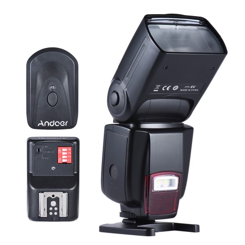 Andoer AD-560Ⅱ Universal Flash Speedlite On-camera Flash GN50 w/ Adjustable LED Fill Light + Andoer Universal 16 Channels Radio Wireless Remote Speedlite Flash Trigger